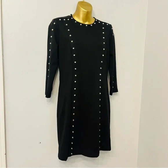 Michael Kors Black Studded Sheath sexy dress Size 6 - Picture 4 of 6